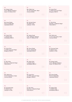 Address Labels — Soft template