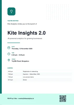 Product Launch Invitation — Corporate template