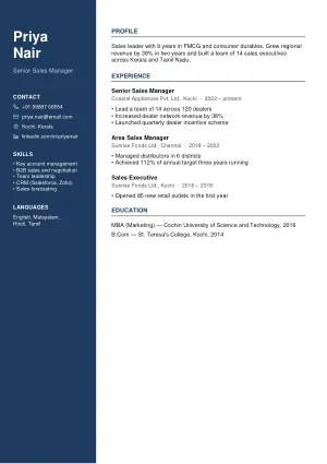 Resume — Professional template